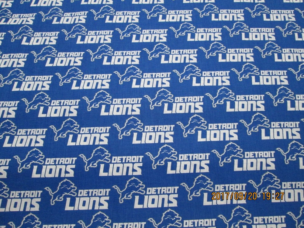 DETROIT LIONS NFL 100% COTTON 1 YARD PIECE BRAND NEW DESIGN 