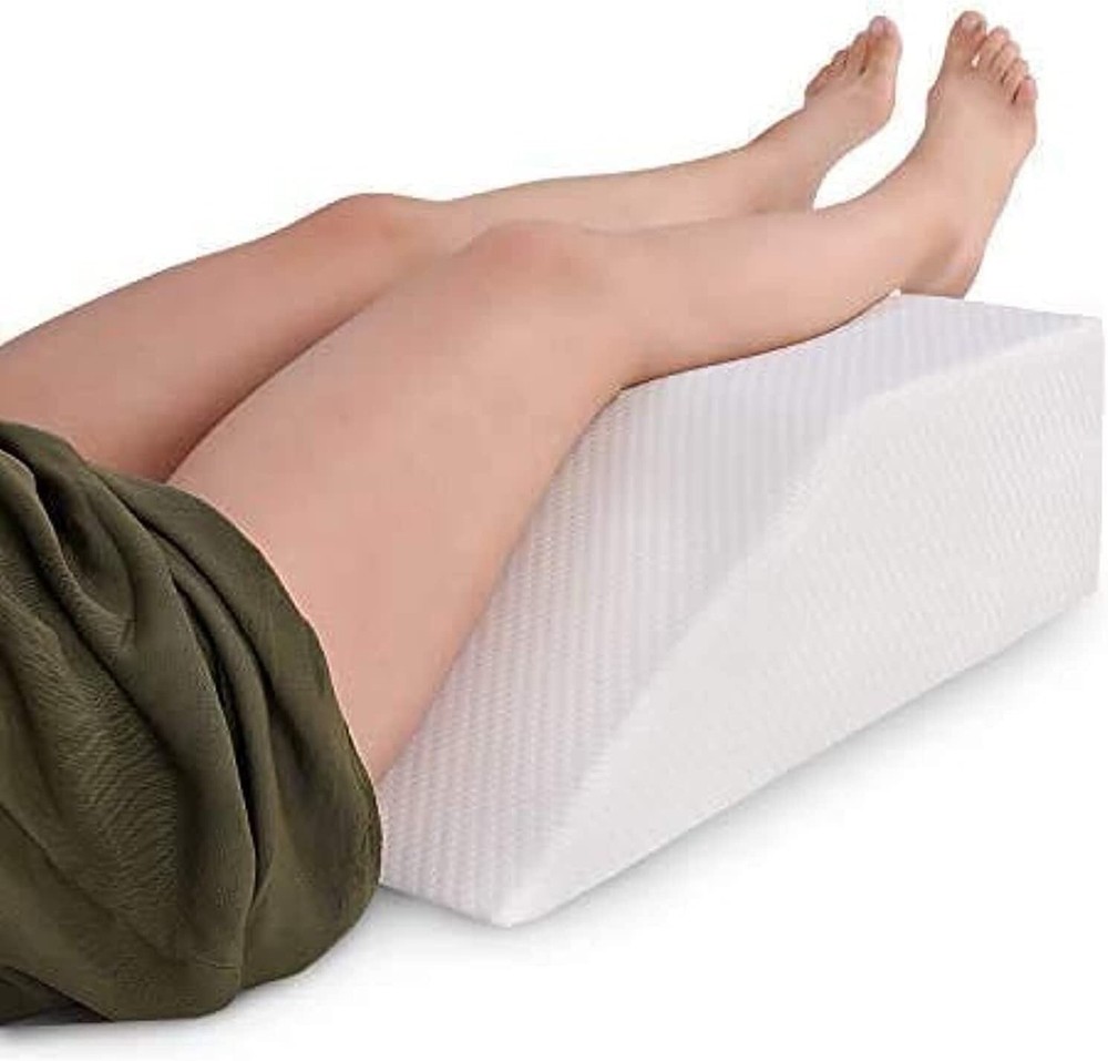 Abco Tech Wedge Elevating Leg Rest Pillow With Memory Foam Top - For Leg Pain-image