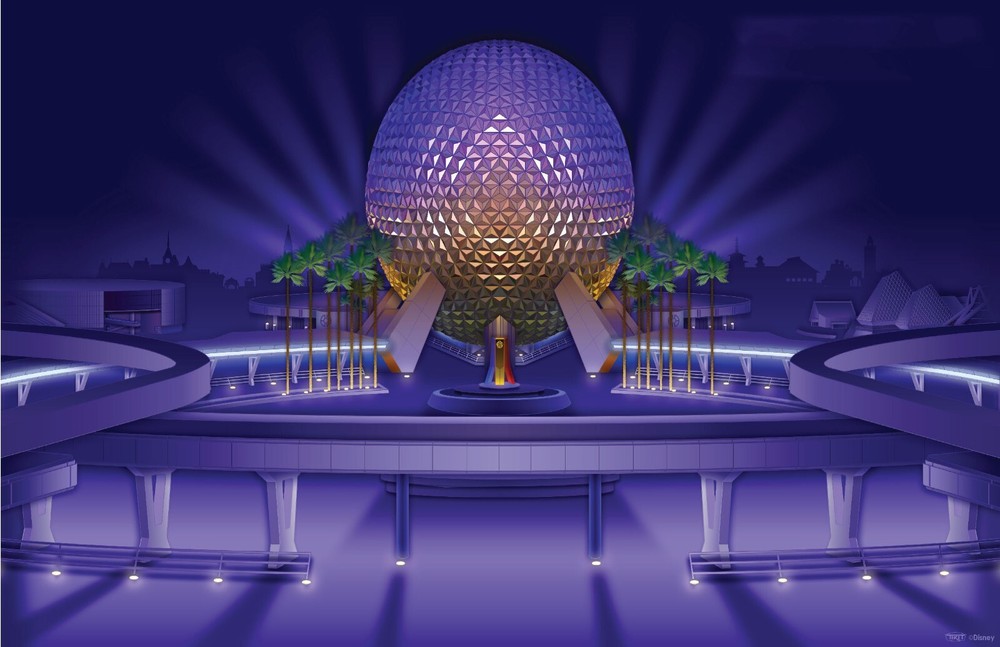 Vintage 1982 Epcot Spaceship Earth Disney Poster Print 13x19 Satin Art