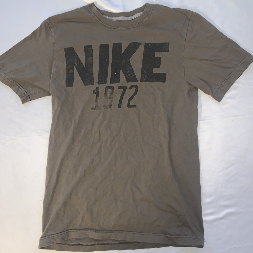 Nike 1972 T Shirt Gray Logo Size S Small