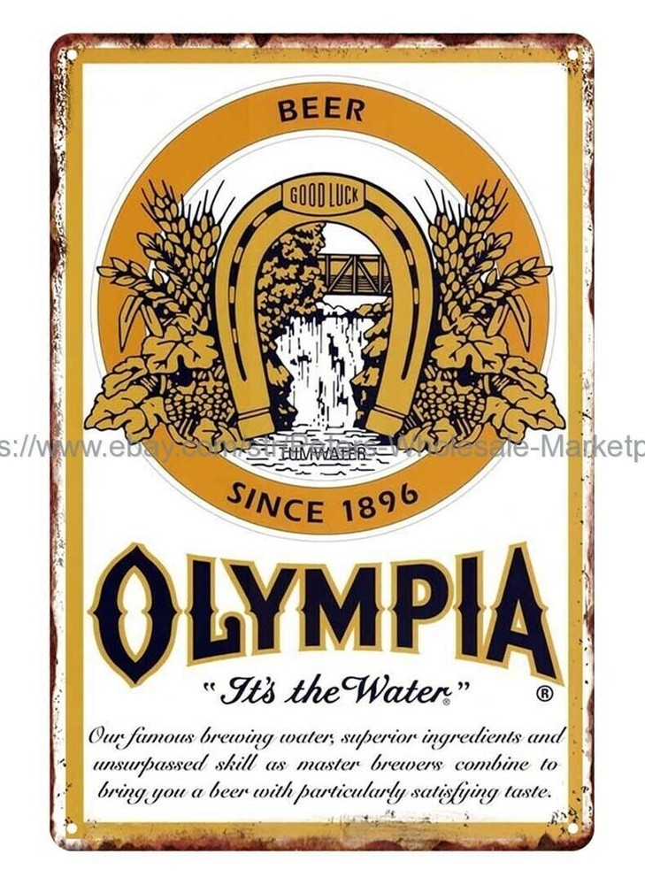 Vintage Pub Bar Beer Metal Tin Sign for Brewery Advertising Rustic Decor