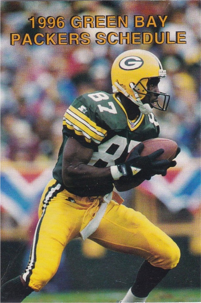 1996 Green Bay Packers NFL Football Pocket Schedule- Miller Beer