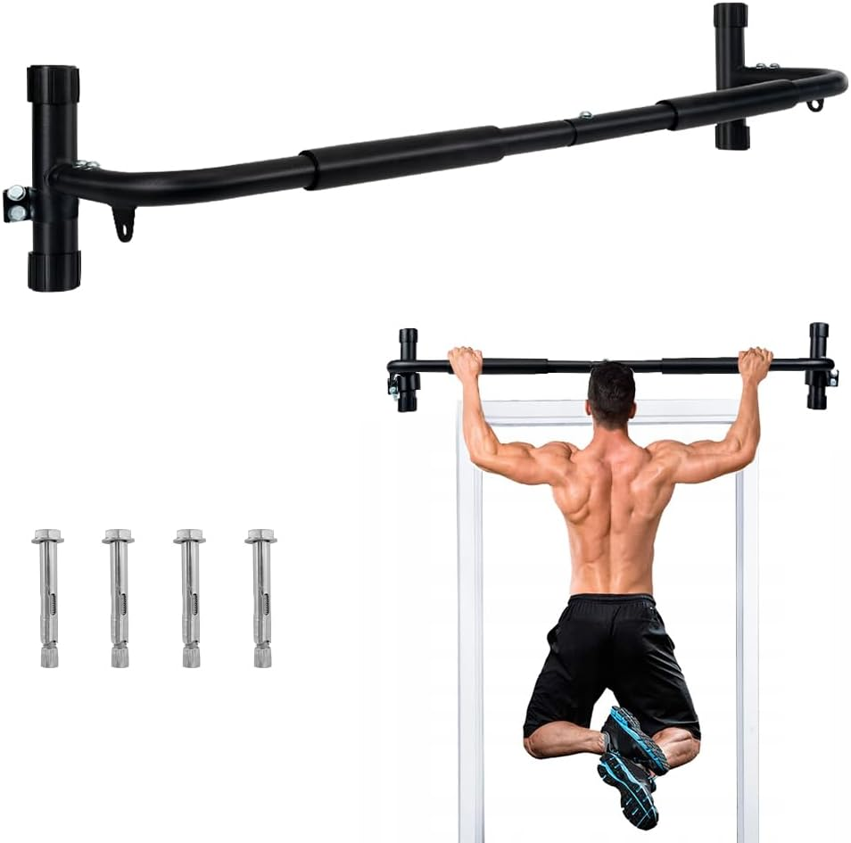 Heavy Duty Wall Mount Pull Up Bar for Doorway Chin Ups on Support Beam