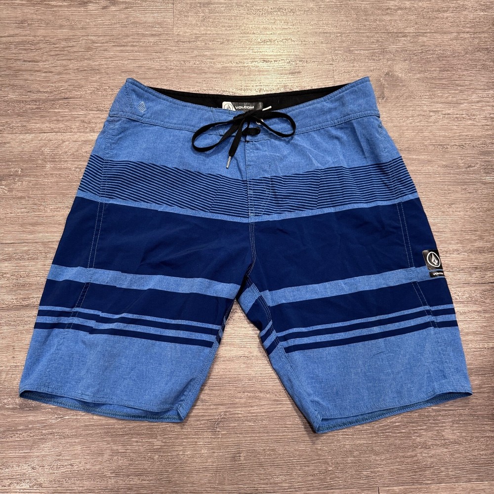 Volcom Shorts Mens 32 Blue Hybrid Beach Casual Lightweight Surf Surfer Outdoor