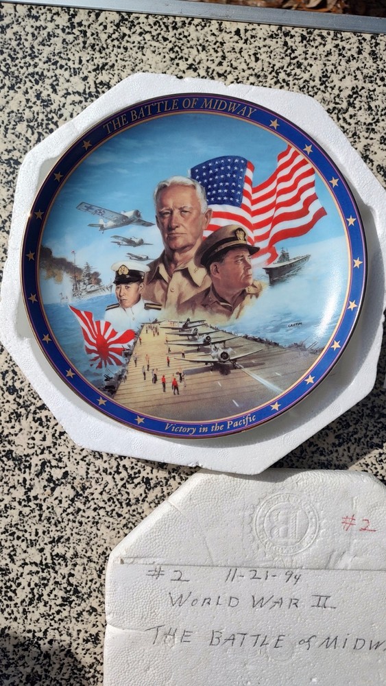 Bradford Exchange Battle of Midway WWII Collector's Plate Commemorative Edition