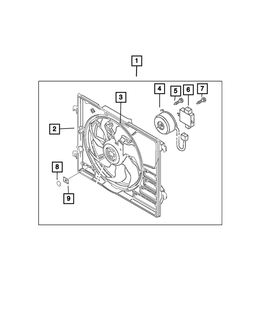 Genuine Mopar Radiator Fan Motor 68313843AA