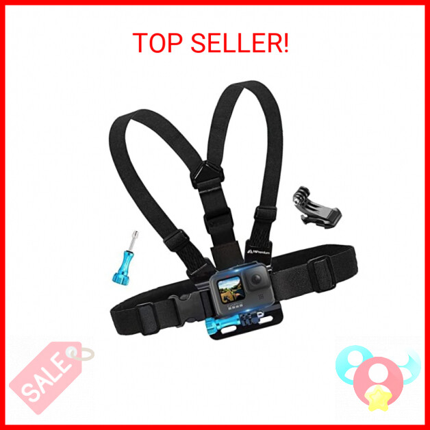 GoPro Chest Mount Strap for Hero 13 to 4 & Session Cameras