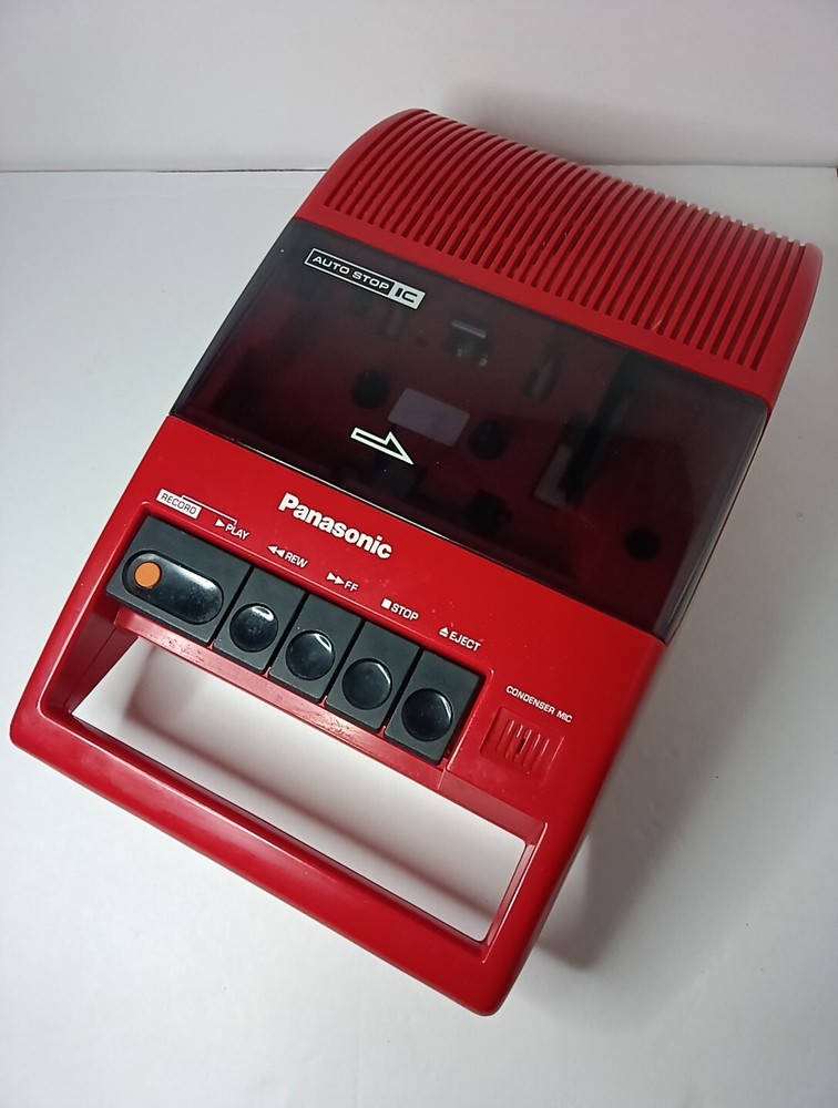 Vintage Panasonic RQ44a Red Portable Cassette Tape Player And Recorder