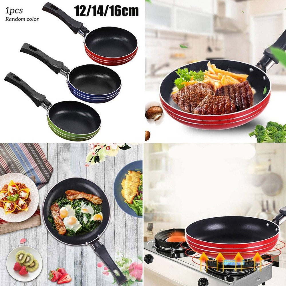 Mini Fried Eggs Saucepan Small Frying Pan Flat Non-Stick Cookware Random Color
