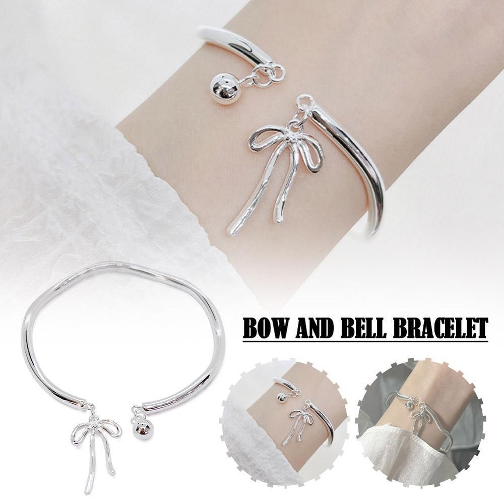 Bracelet Bow Knot Bell Adjustable Bracelet Bow Charm Chain Gift`