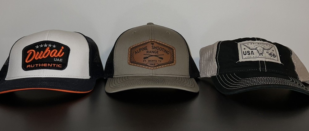 Men's Hat Trio Set - 2 Fort Worth TX & 1 Dubai UAE Hats New