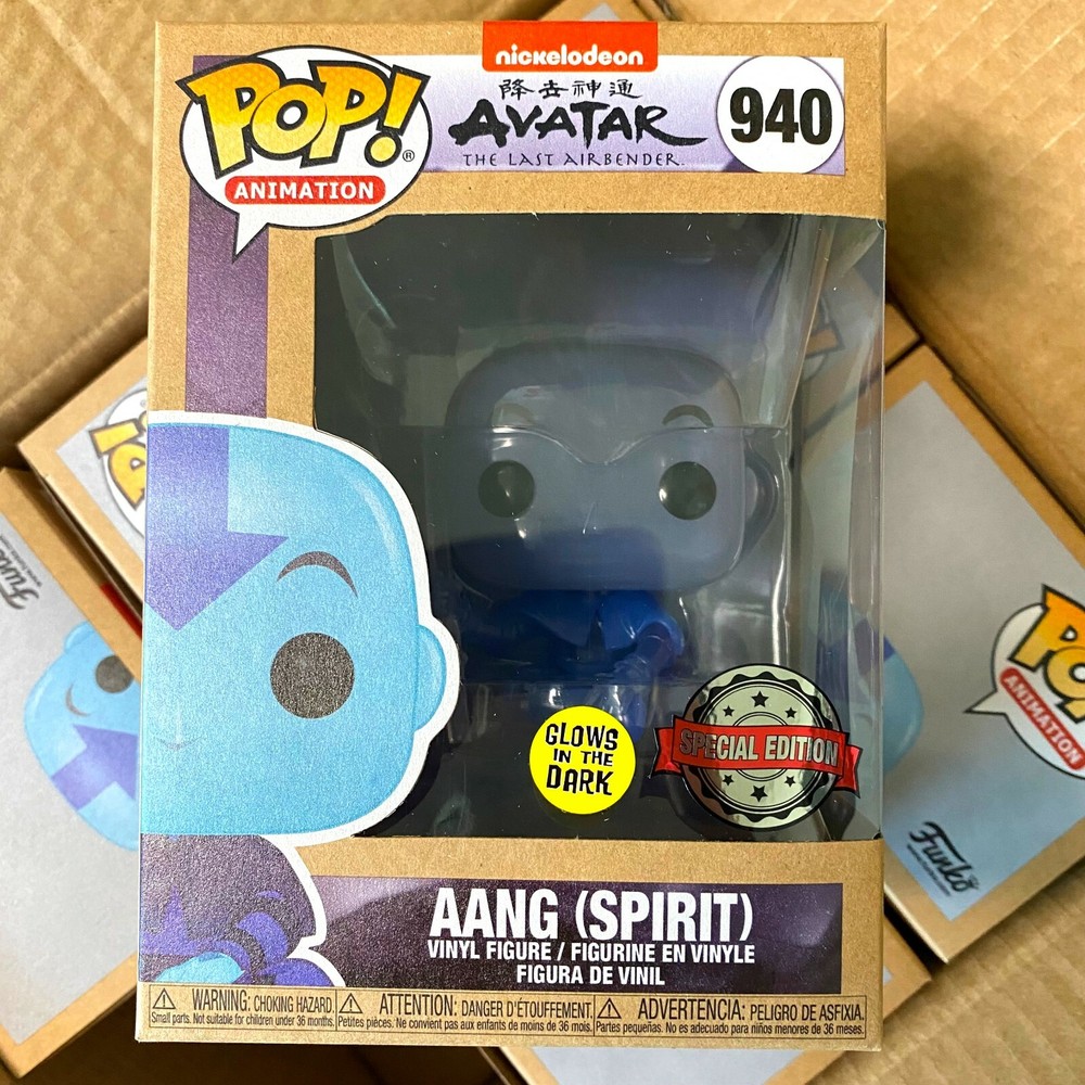 Glow-in-the-Dark Funko Pop Avatar Aang Spirit Special Edition Vinyl Figure with Exclusive Sticker-image