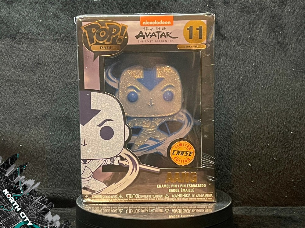 Funko Pop Pin #11 Aang (The Avatar) Chase Blue Glitter-image