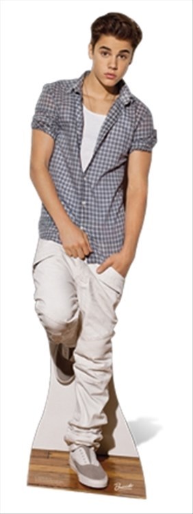 Justin Bieber in Check Shirt Official Celeb Cardboard Fun Cutout -At Your Party