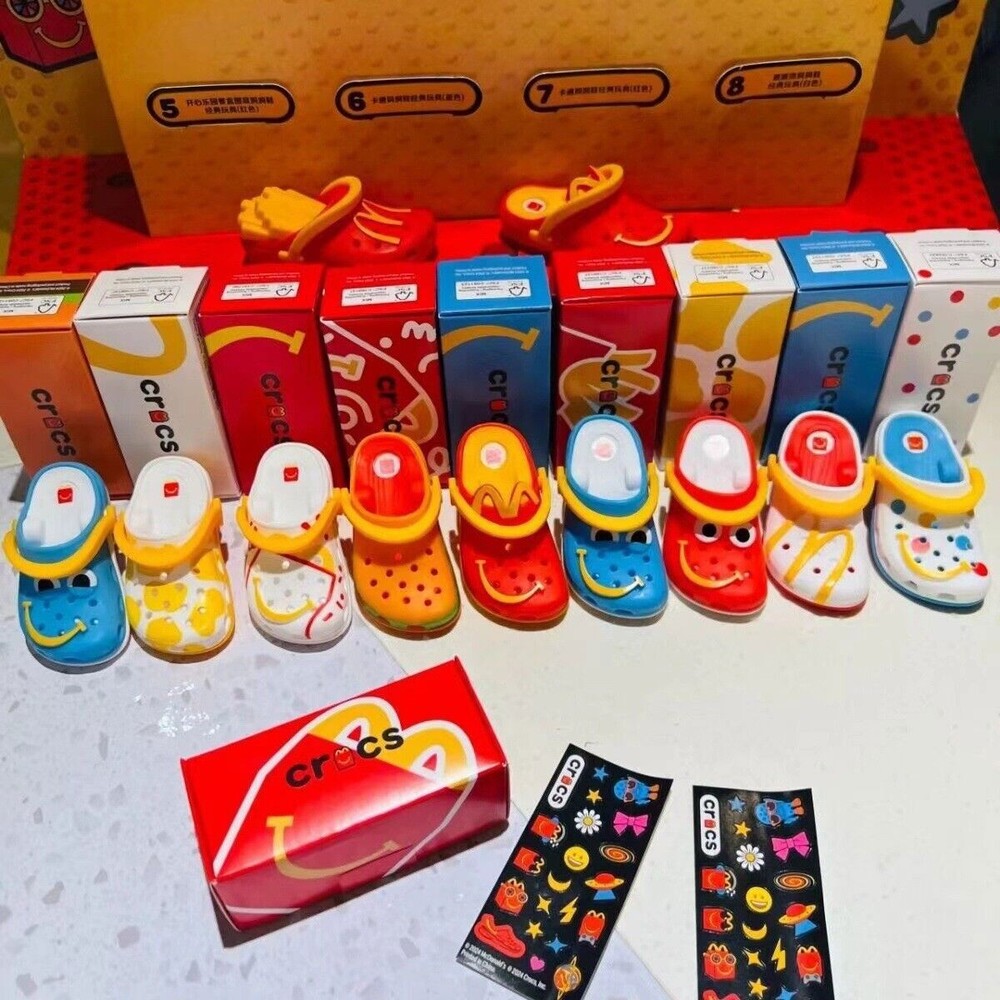 2024 McDonalds Mini Crocs Keychain Happy Meal Toys Completed Set All 10 PCS Toy