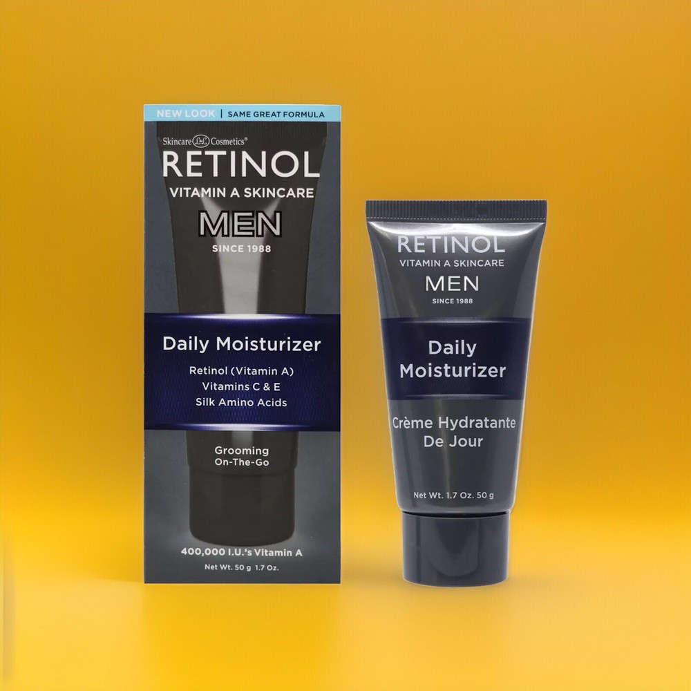 Skincare Cosmetics MEN'S Retinol Daily Moisturizer Vitamins A,C & E  1.7 oz 30ml