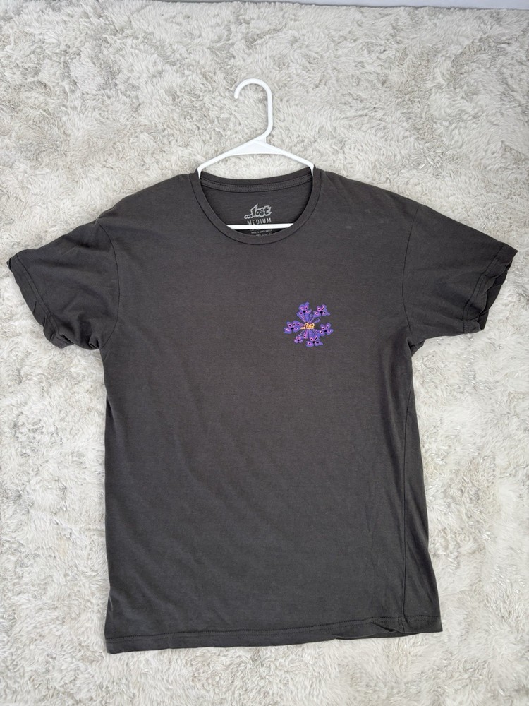 Lost Men’s Graphic T-Shirt Medium Black Purple Design Streetwear Tee Pre-Owned
