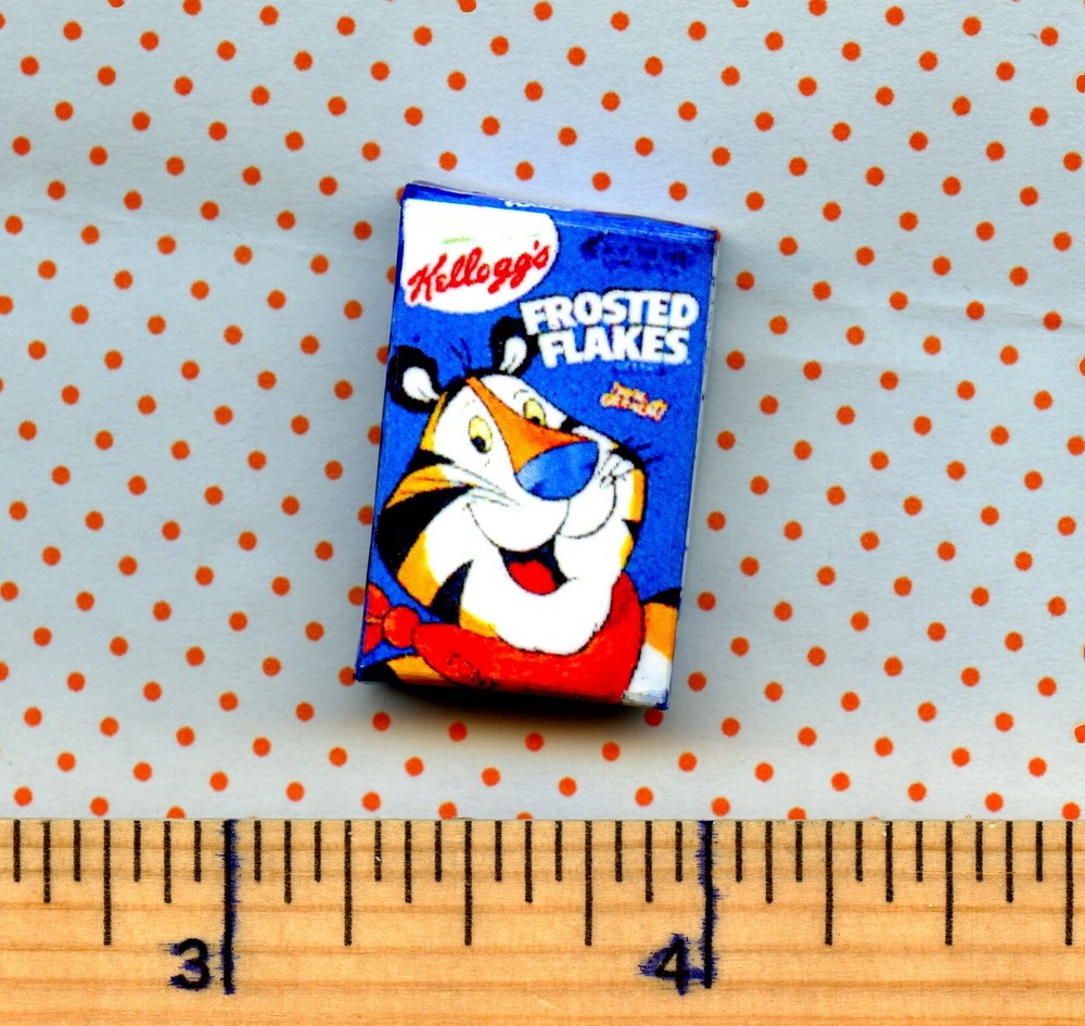 Miniature Dollhouse Breakfast Cereal Box in Scale Size F