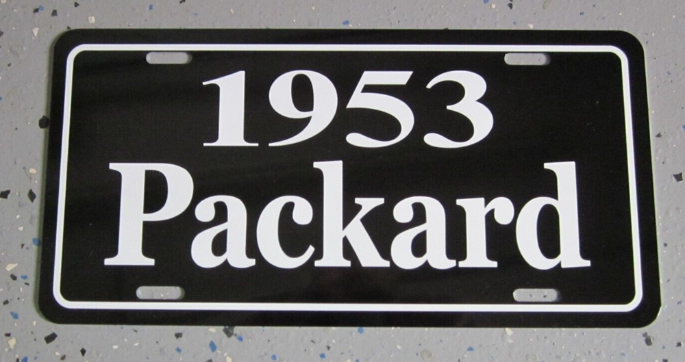 1953 Packard номерной знак автомобиля ярлык 53 Clipper Caribbean Cavalier Mayfair