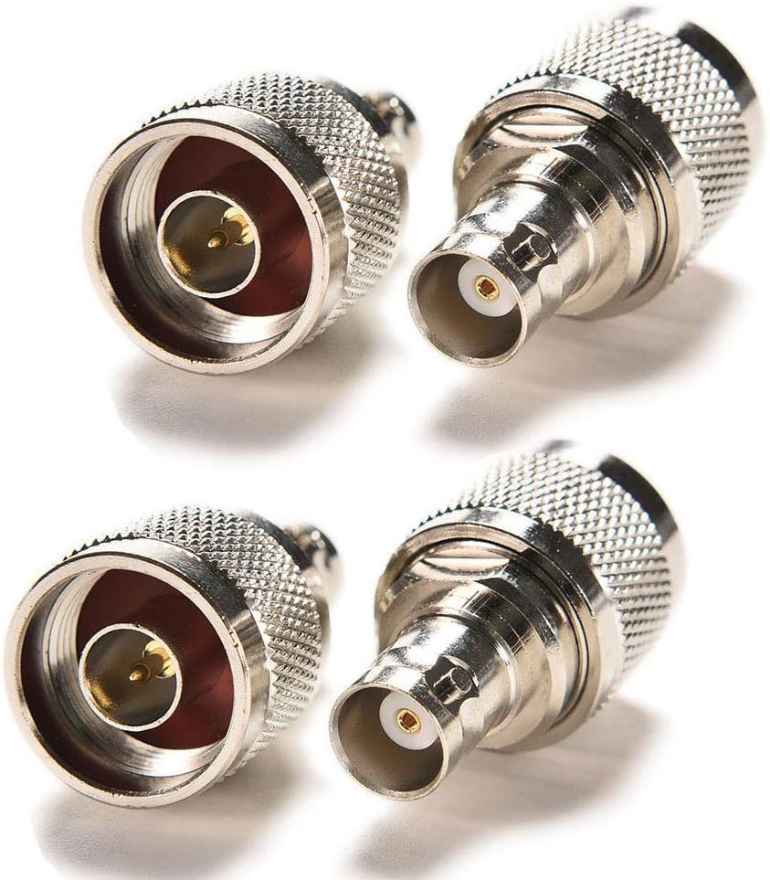 N Male to Bnc Female Adapter 4Pcs Coaxial Adapter Connector Antenna Converter Co