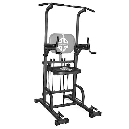Power Tower Pull Up Dip Station Assistive Trainer-Function Home Gym Multi