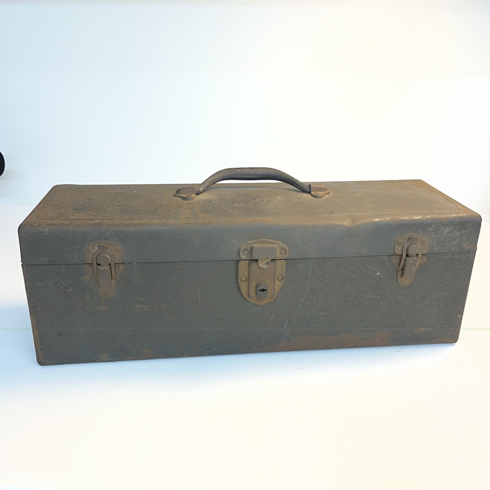 Vintage Early SK Tools Metal Toolbox With Original Diamond Label USA