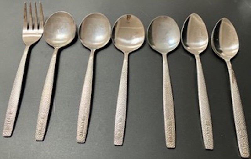 Vintage United Airlines ABCO Stainless SP570 Japan Silverware Set  -image