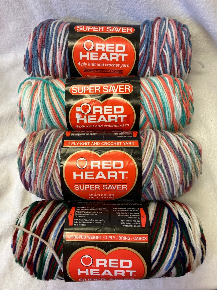 New Red Heart Multi Color 6 oz Skeins Yarn Your Choice