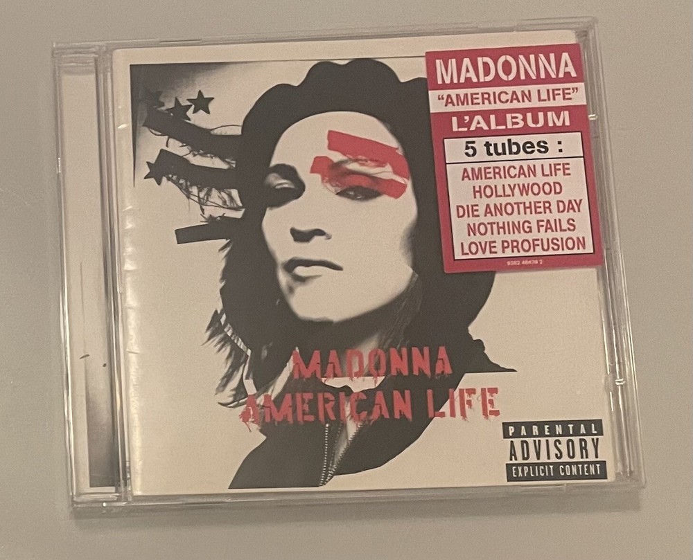MADONNA AMERICAN LIFE CD ALBUM FRANCE  WITH HYPE STICKER! UNIQUE AND RARE!!!