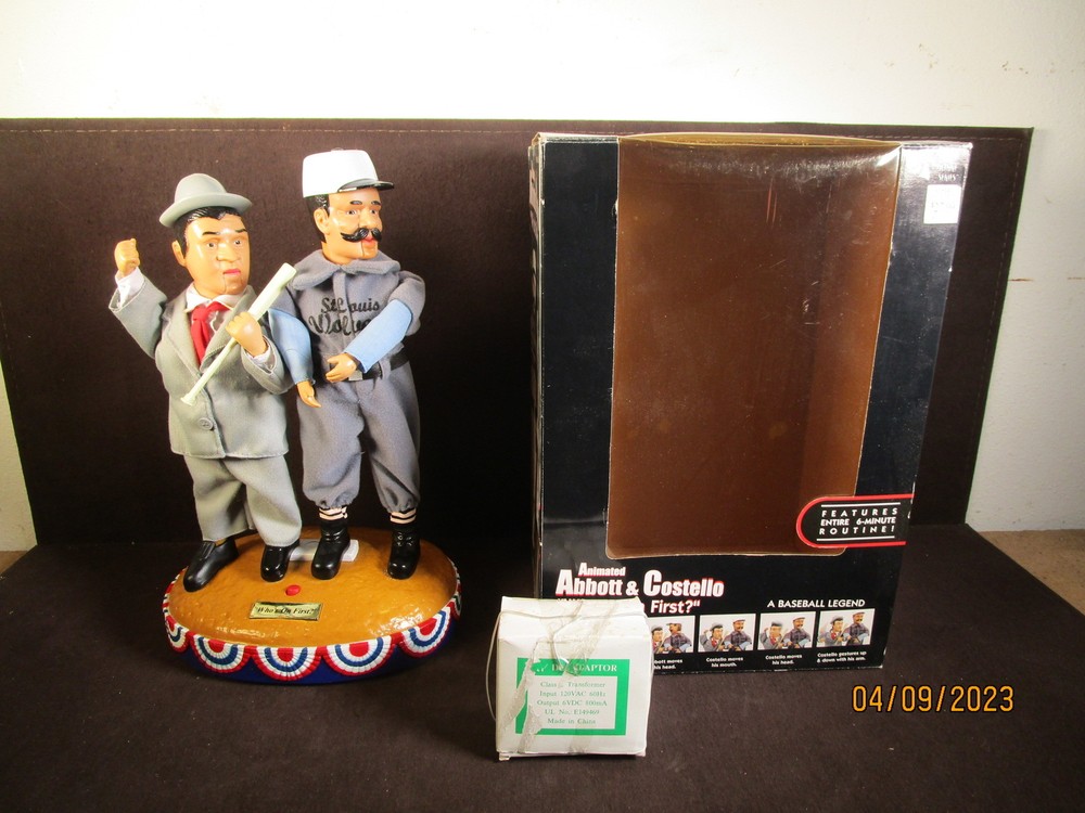 Gemmy Industries Animated Abbott and Costello Who's on First Baseball Decor-image