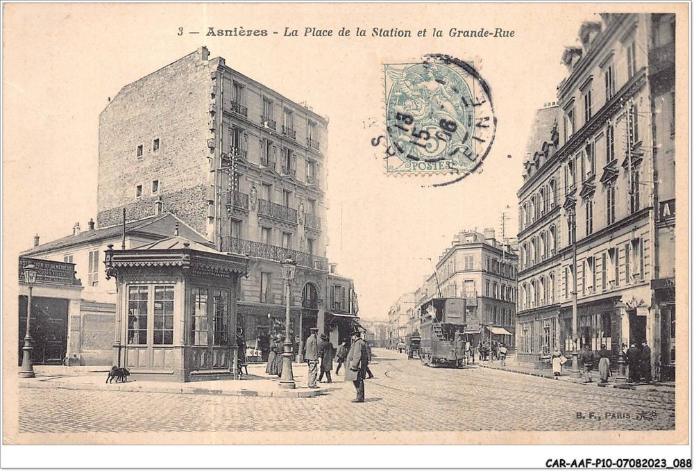 CAR-AAFP10-92-0900 Asnières Tram La Place Di La Station High-Street