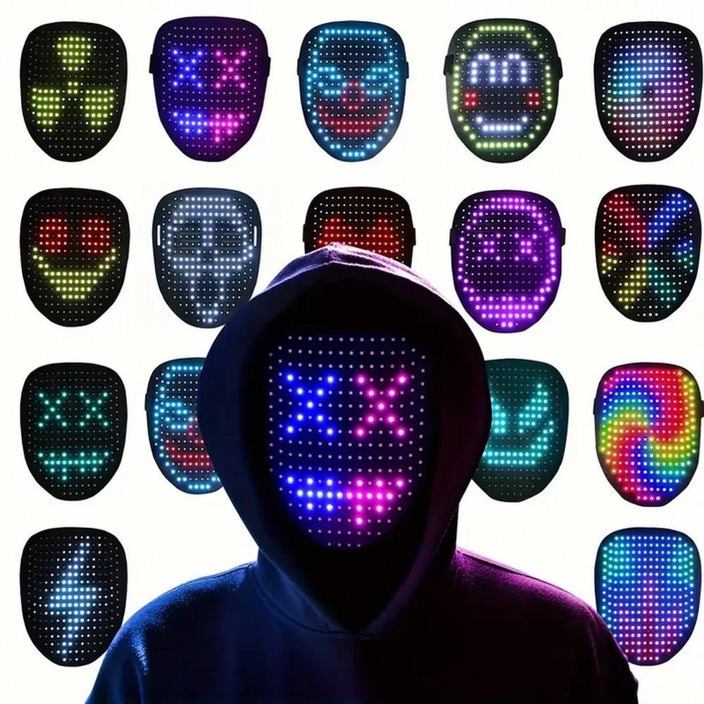 Light-Up Full-Face Mask with Gesture Sensing for Costume and Cosplay