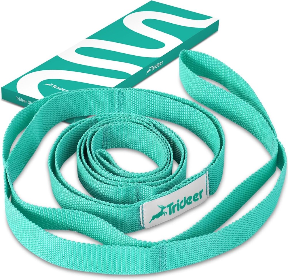 Trideer Stretching Strap Yoga Band for Physical Therapy, 10 Black