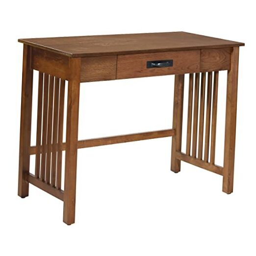 OSP Home Furnishings Sierra with Pull-Out Drawer and Mission Style Writing Desk