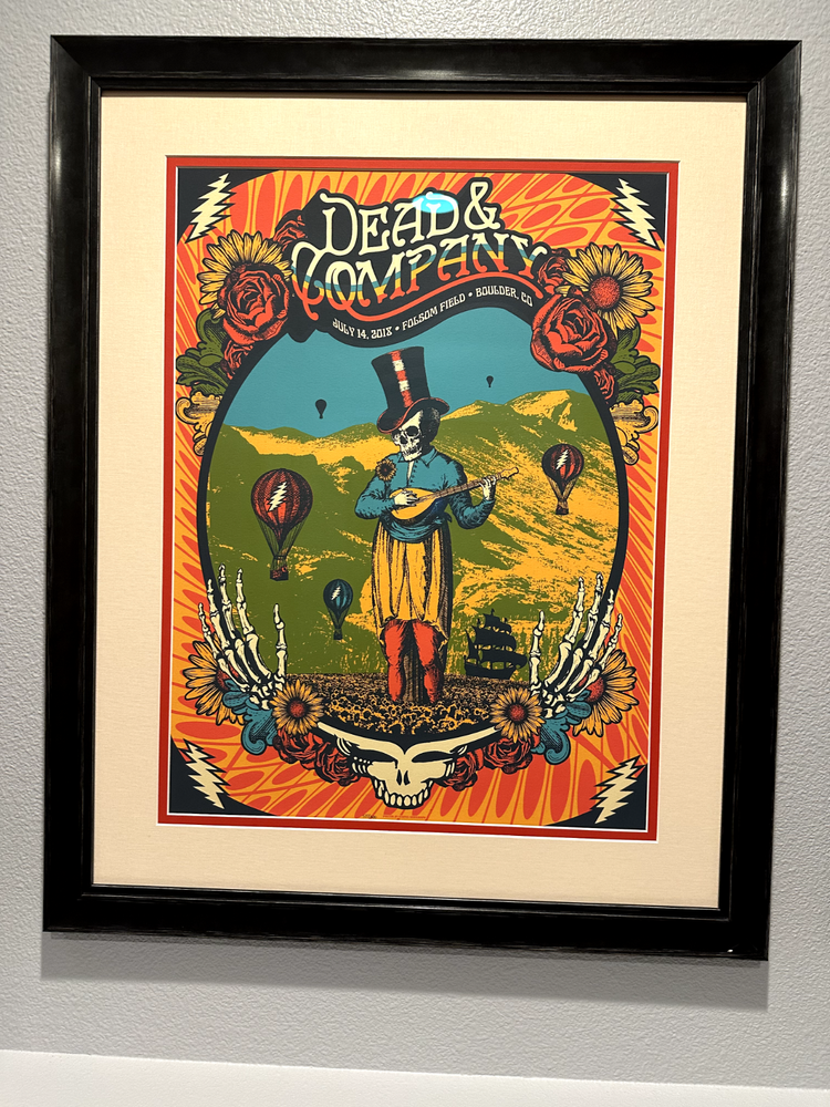 Framed Dead & Company 2018 Folsom Field Boulder CO Concert Poster