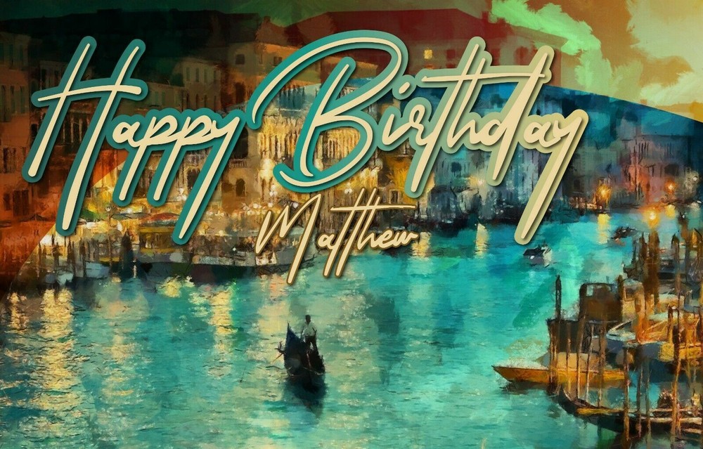 River Scenario Custom Happy Birthday Banner Personalized Poster M1854