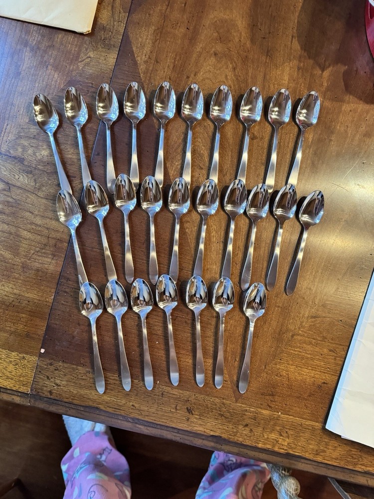 26 All American stainless Steel By Oneida Teaspoons
