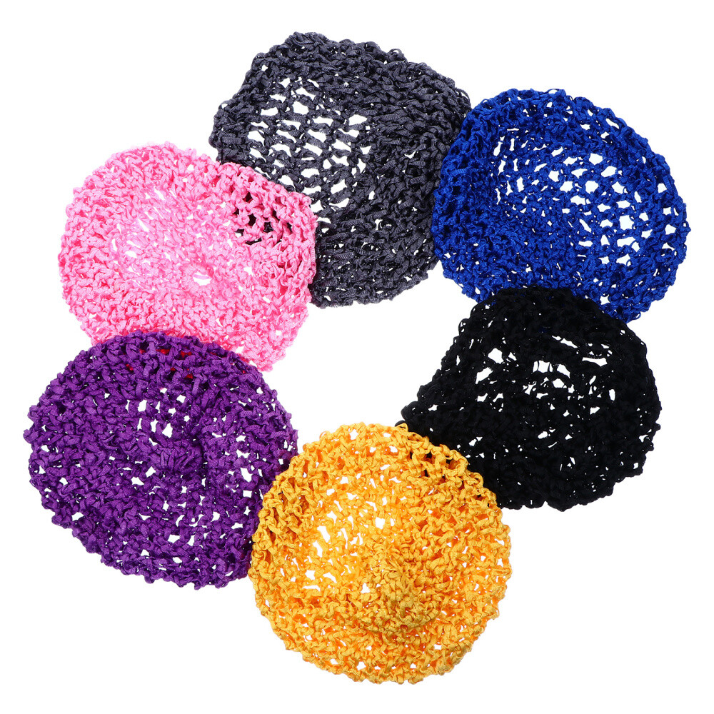 6 Pcs Crochet Snood Hair Net Nets for Women Mesh Miss