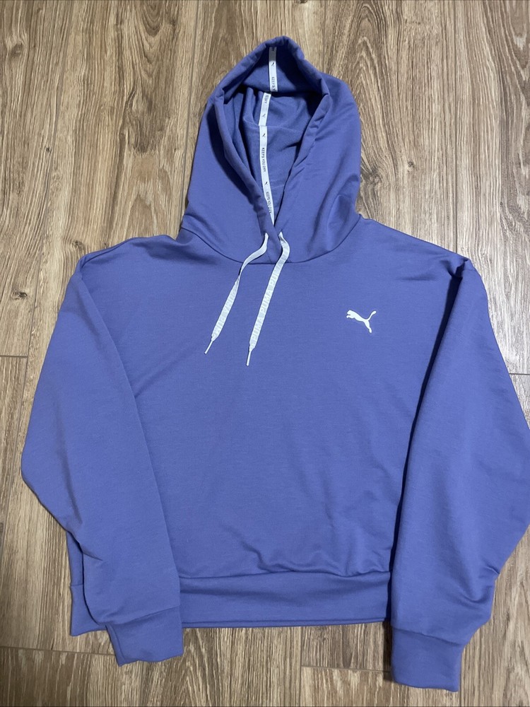PUMA Women's Cropped Hoodie Size M, Lavender