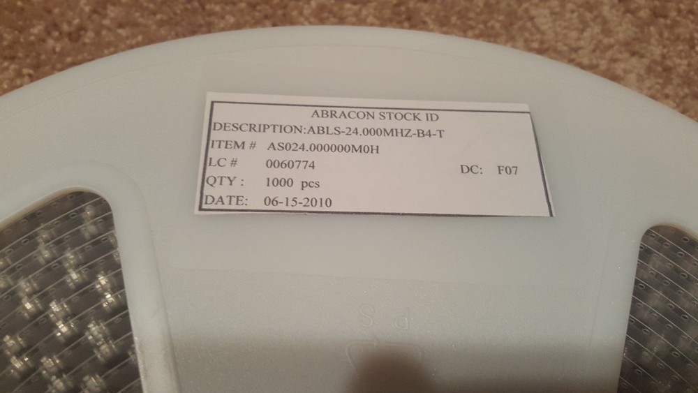 New Reel of 1000 ABLS-24.000MHZ-B4-T  CRYSTAL 24 MHZ 18PF SMD HC-49 /US