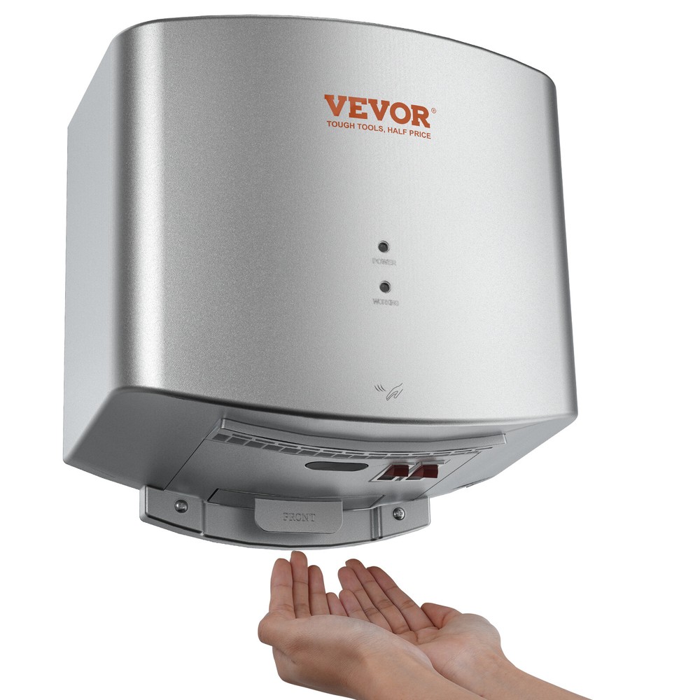 VEVOR 1400W Hand Dryer Commercial Household Automatic High Speed ABS Hand Blower