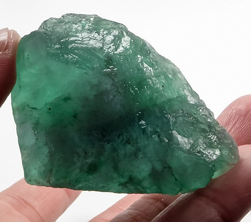 Natural Green Fluorite Crystal Rough Specimen 266Ct YVU1294
