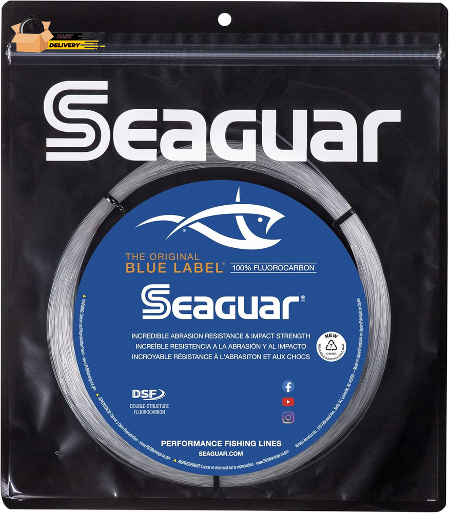 Blue Label Big Game 30-Meter Fluorocarbon Leader (90-Pounds), Clear (90