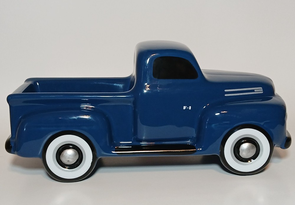 Ford Pick-Up F-1 Teleflora Ceramic Ford Blue Planter Officially Licensed