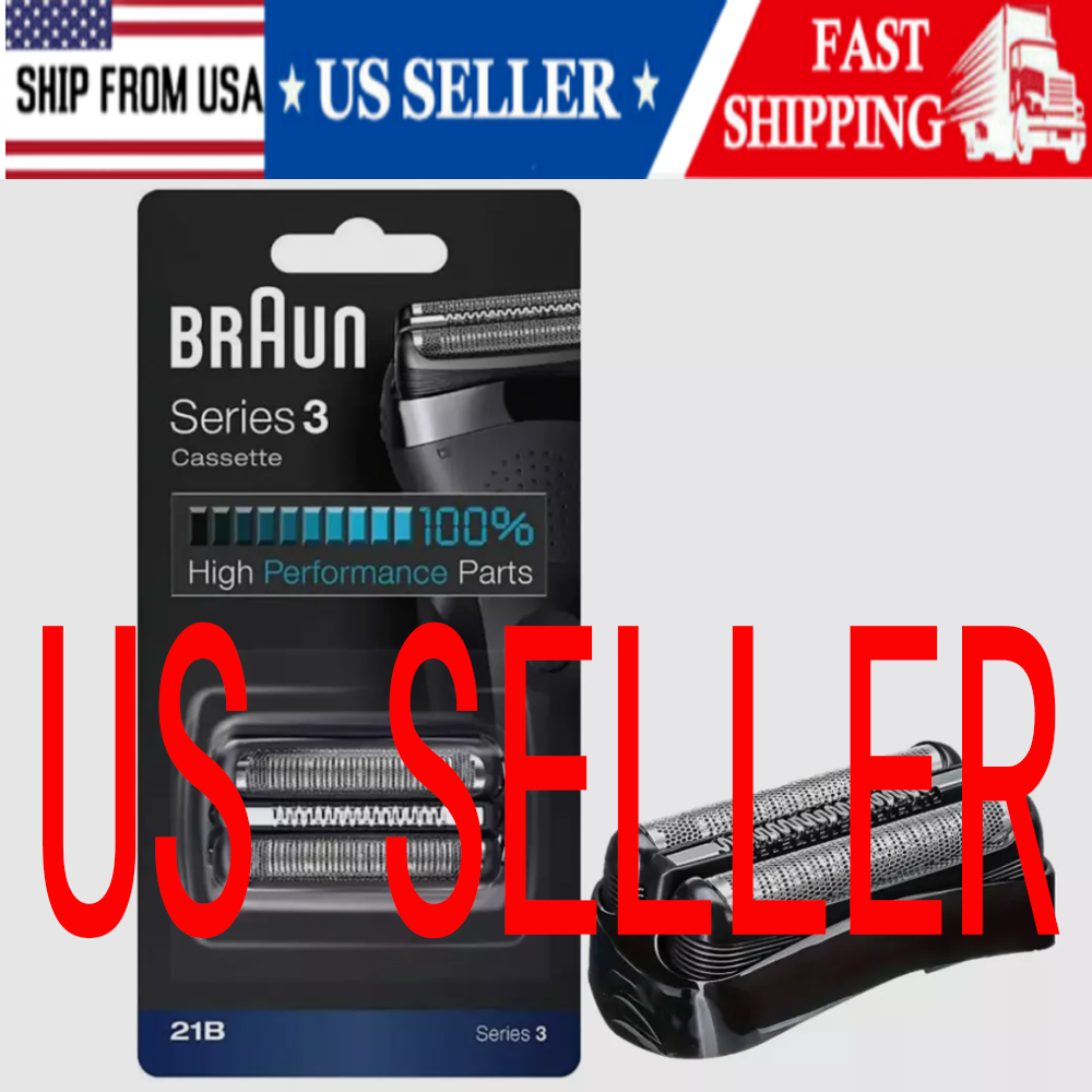 Braun 21B Series 3 Replacement Head Cassette Foil Cutter for Electric Shaver**