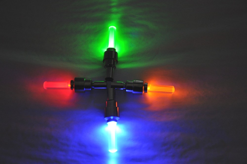 (ONE) LED VALVE CAP STEM Bike Bicycle Mountain Wheel tire kids Motion Neon Light