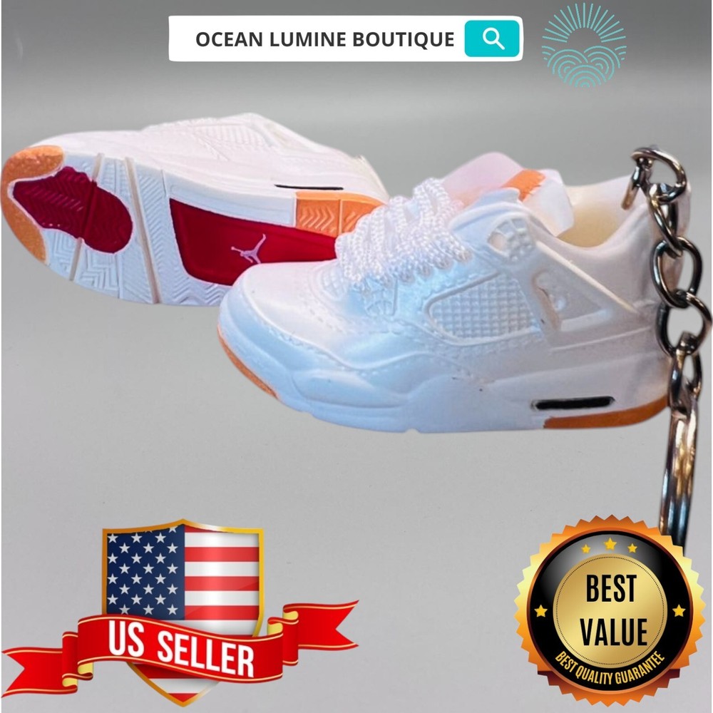 Air Jordan 3D Mini Sneaker Keychain, Shoe Keyring Shoe Box, Display Box Option