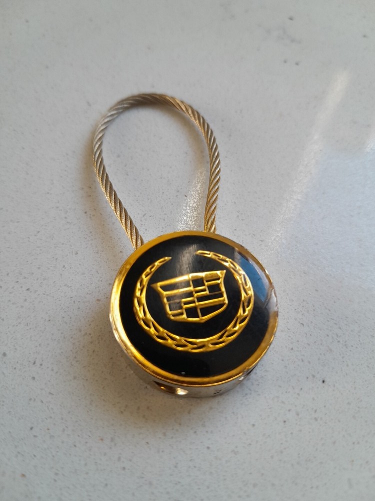 Vintage Cadillac Cable Style Retro Car Automotive Advertising Keychain