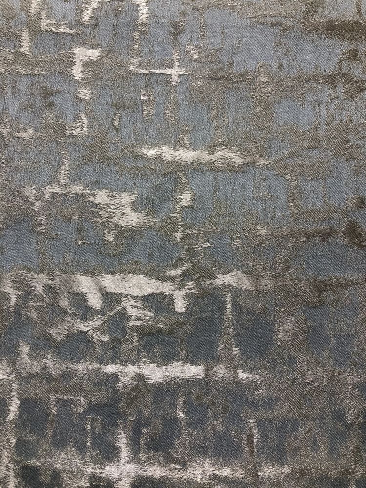 Two-Piece Fabric Bundle - Abstract Patterns in Shades of Blue, Textured + Shiny