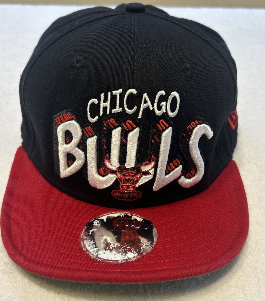 VINTAGE CHICAGO BULLS WINDY CITY HWC NEW ERA HARDWOOD CLASSICS SNAPBACK HAT CAP
